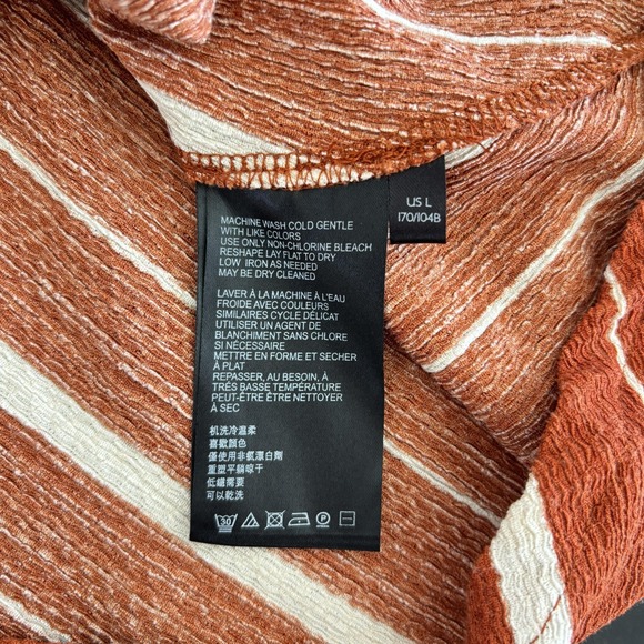 Anthropologie Elodie Off Shoulder Stripe Top Womens Size L Boho Peasant - Picture 10 of 12